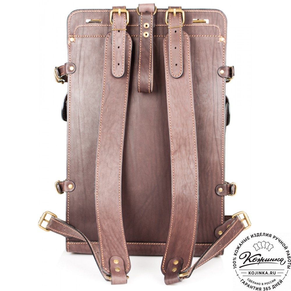 Мужской кожаный рюкзак "Легион" (коричневый)