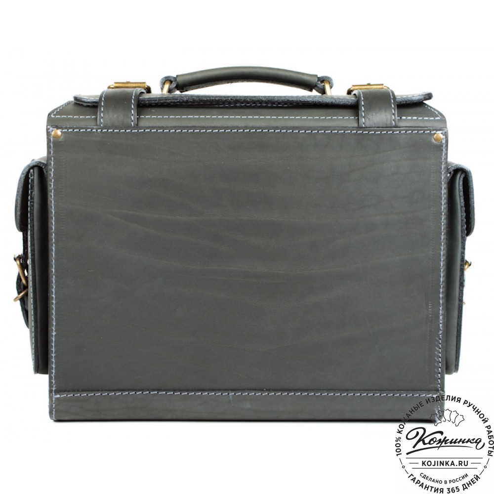 Кожаный портфель "Бойскаут" (чёрный)