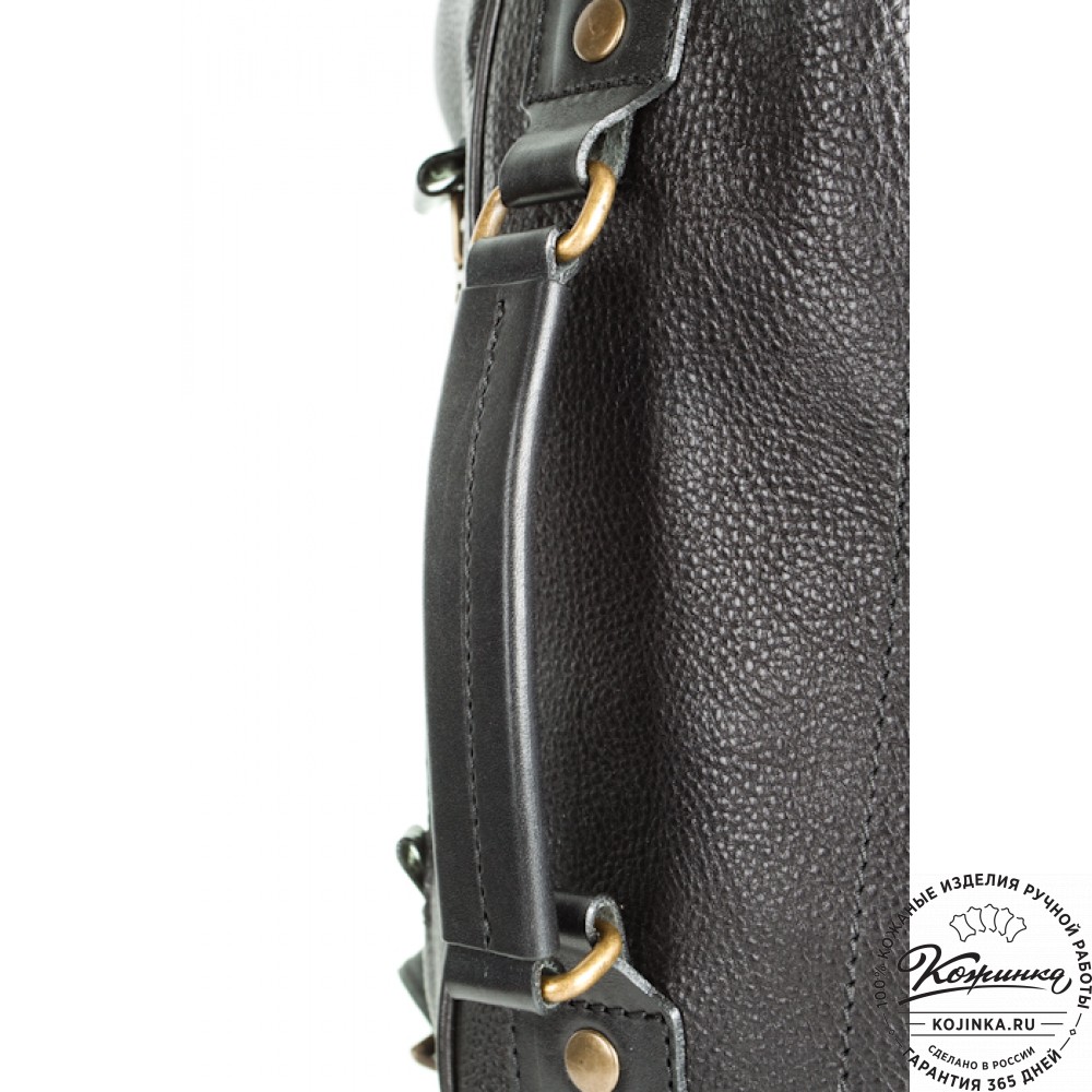 Кожаный рюкзак "СаШе" (чёрный)