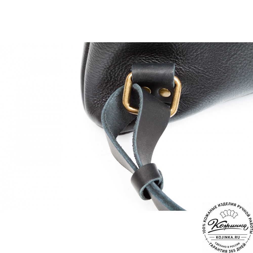 Кожаный рюкзак "Спэйс" (черный)