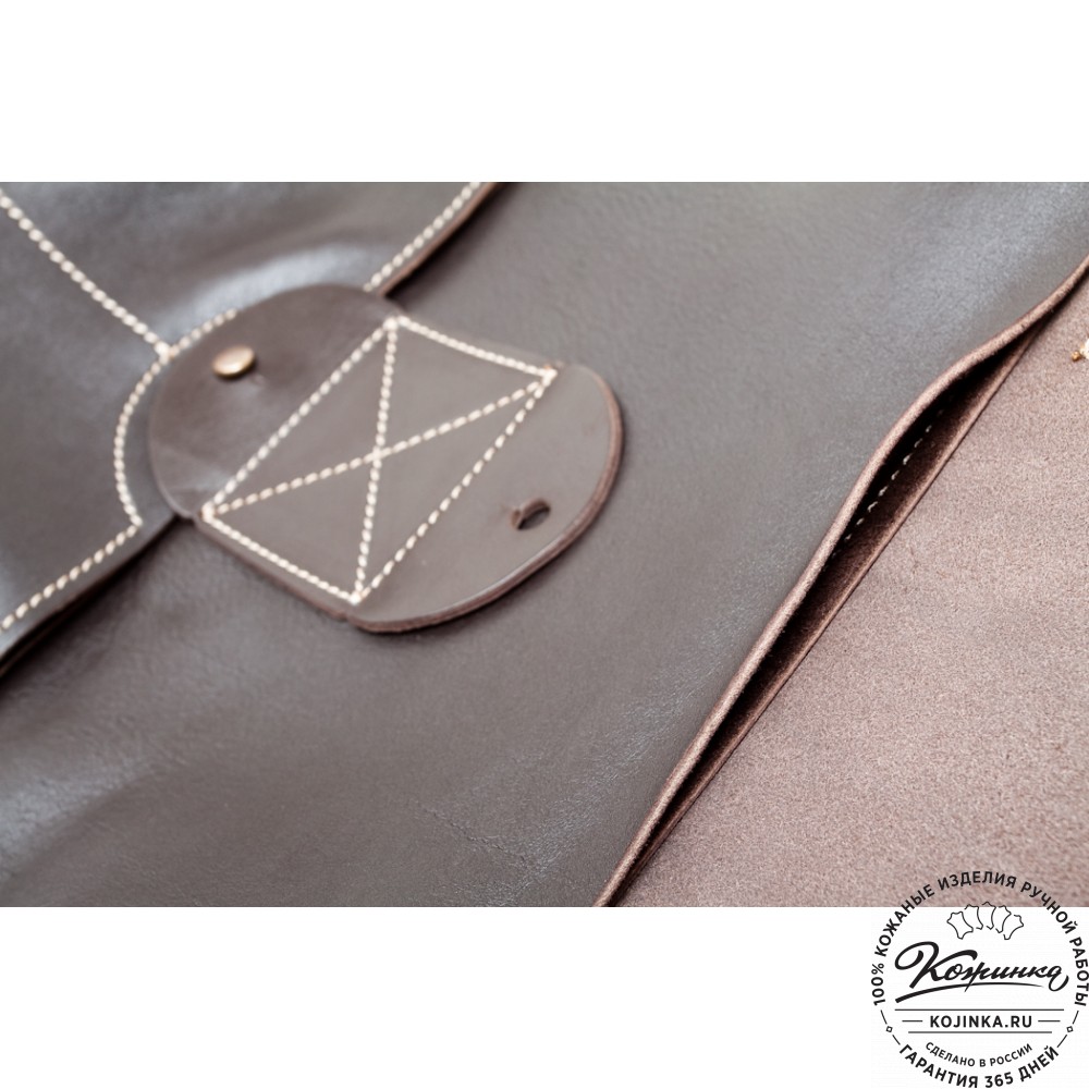 Кожаный рюкзак "Спэйс" (темно-коричневый)