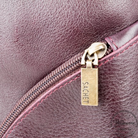 Женский кожаный рюкзак "Скиппи" (сиреневый)