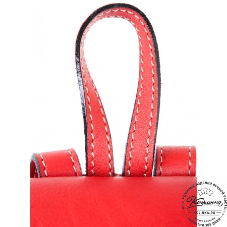 Женский кожаный рюкзак "Жоли" (красный)