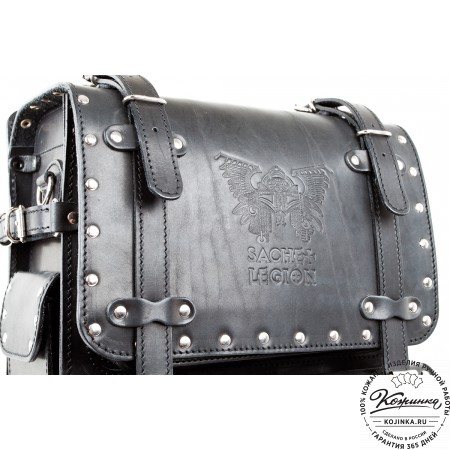 Мужской кожаный рюкзак "Легион-Харлей" (черный)