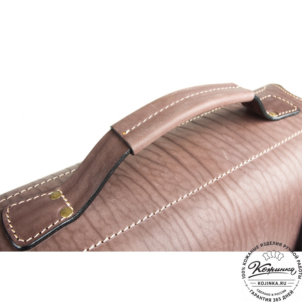 Кожаный портфель "Француз" (коричневый)