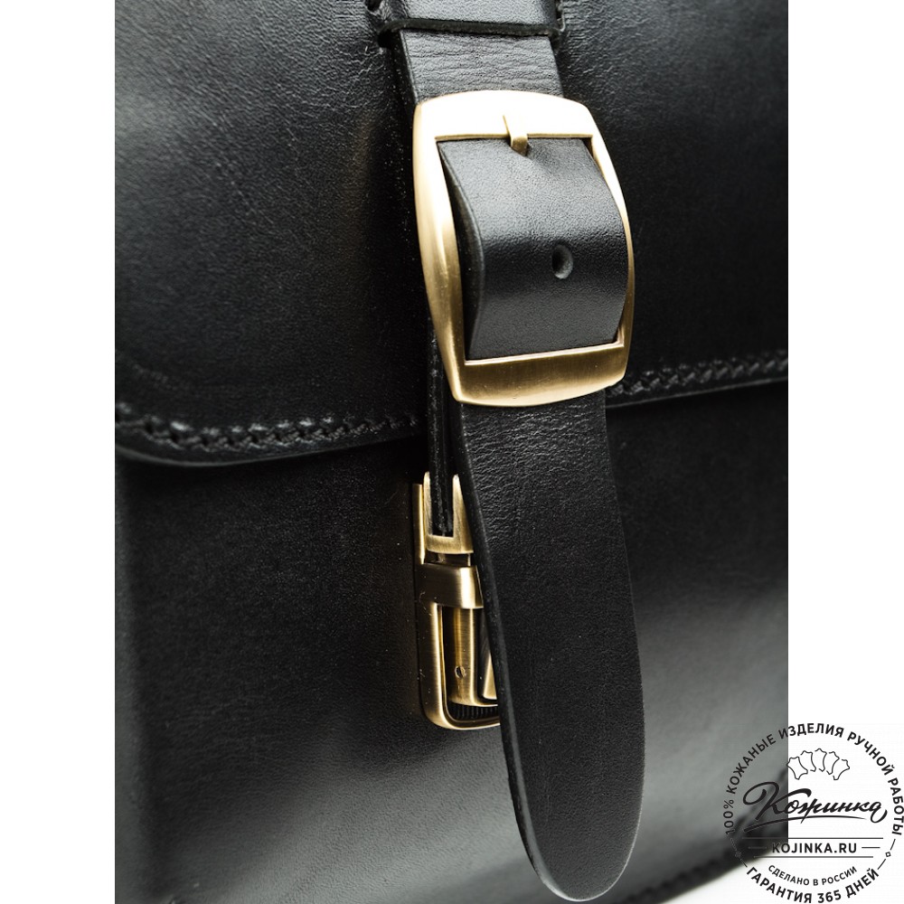 Кожаный портфель "Префект" (чёрный)