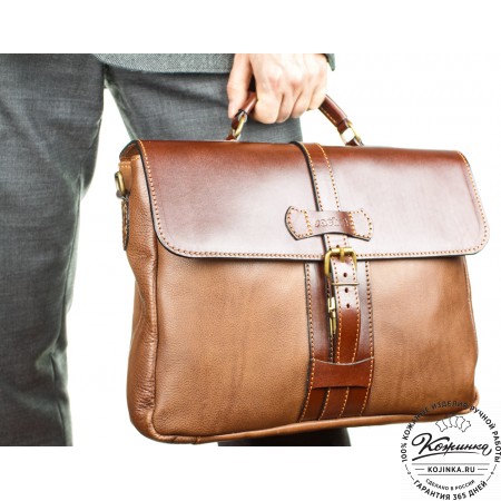 Кожаный портфель "Лайт" (коричневый)