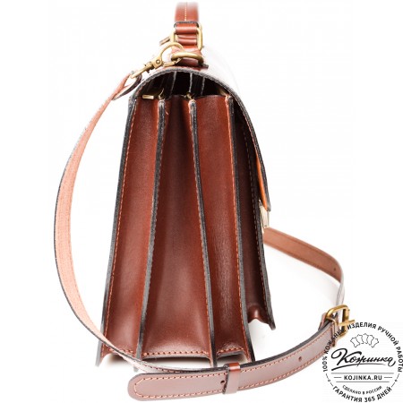 Мужской кожаный портфель "Оптима II" (коричневый)