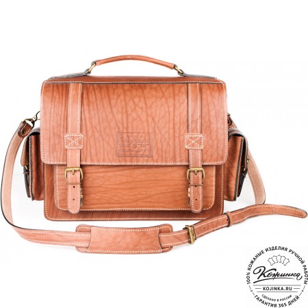 Кожаный портфель "Трансформер" (рыжий)