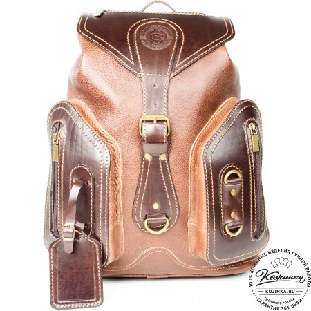 Кожаный рюкзак "Стиль 2" (коричневый)