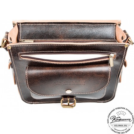 Кожаная  сумка "Виктория" (коричневый эксклюзив)