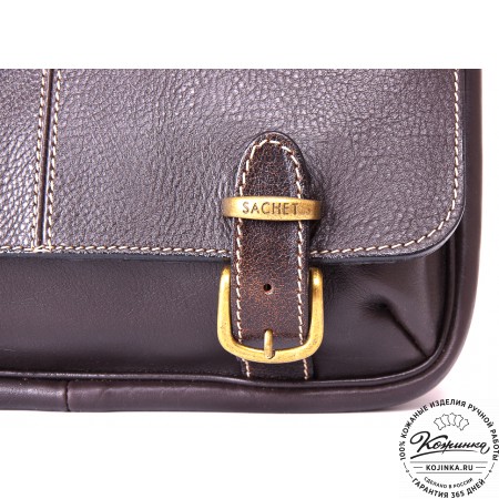 Кожаный портфель "Сорбонна" (темно-коричневый)