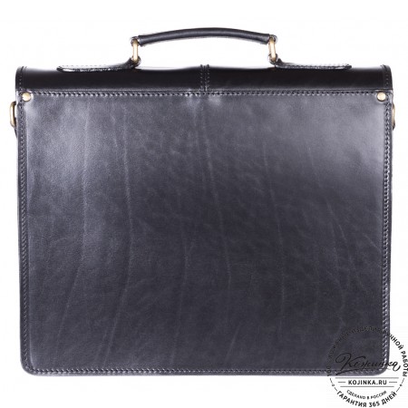 Кожаный деловой портфель "Адвокат-1" (черный)
