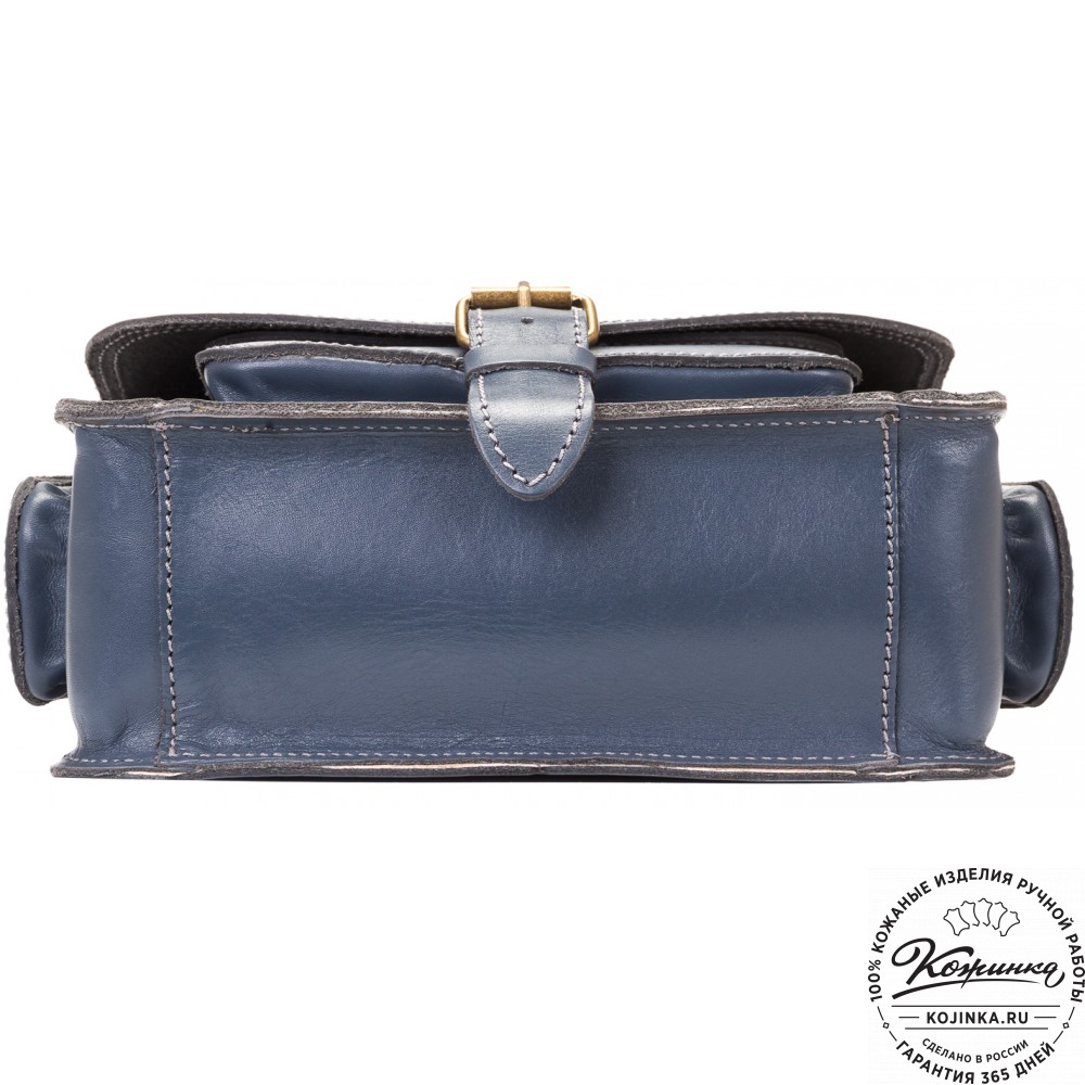 Кожаная  сумка "Виктория" (синяя)