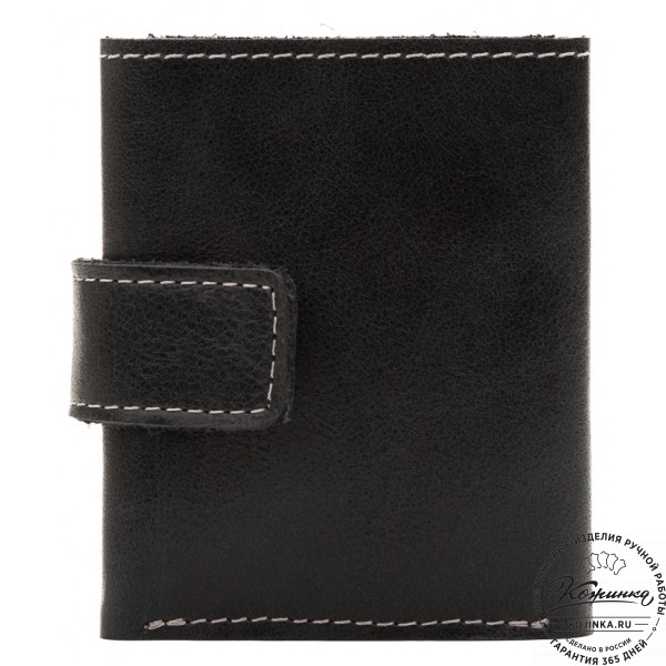 Кожаный купюрник (черный). фото 1