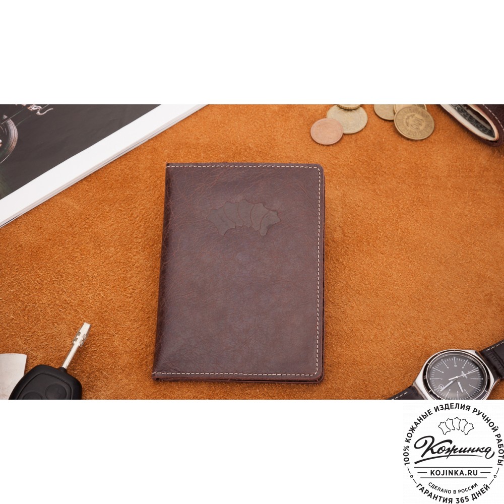 Кожаный бумажник водителя Турин (коричневый)