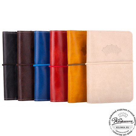 Кожаная обложка на паспорт Прага (желтая)